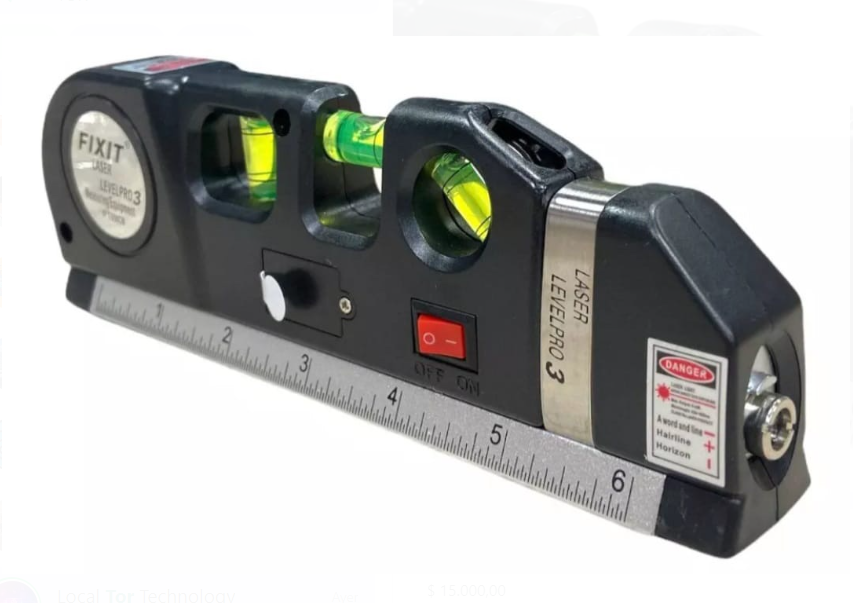 Miniatura 1 de NIVEL LASER 3 BURBUJAS CINTA MÉTRICA